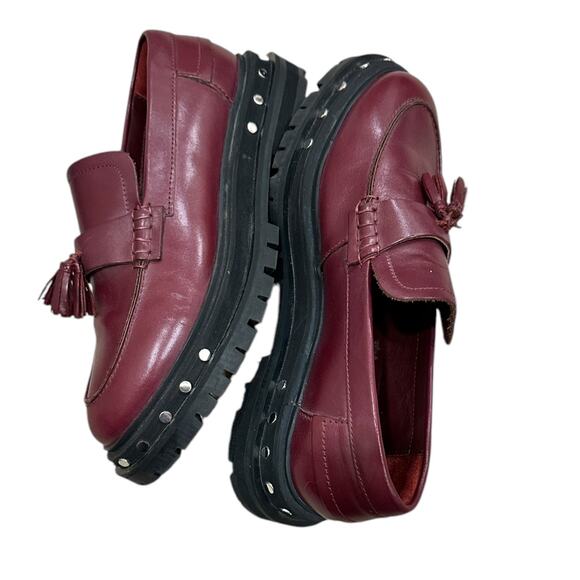 Free People Teagan Tassel Loafer In Wild Mulberry - Picture 4 of 11